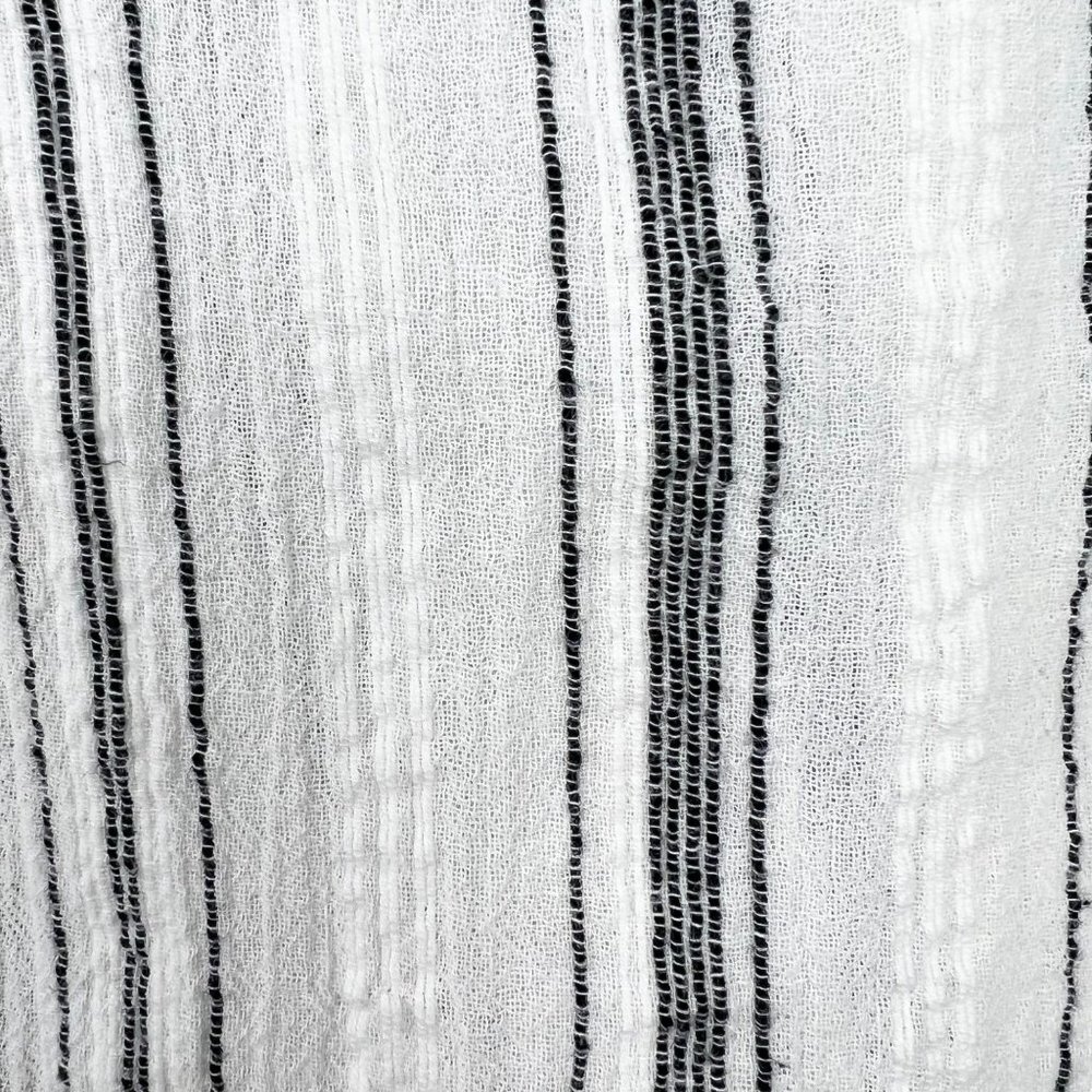 RALPH LAUREN Denim & Supply White Striped Henley High Low Peasant Boho Top, M - Picture 5 of 7